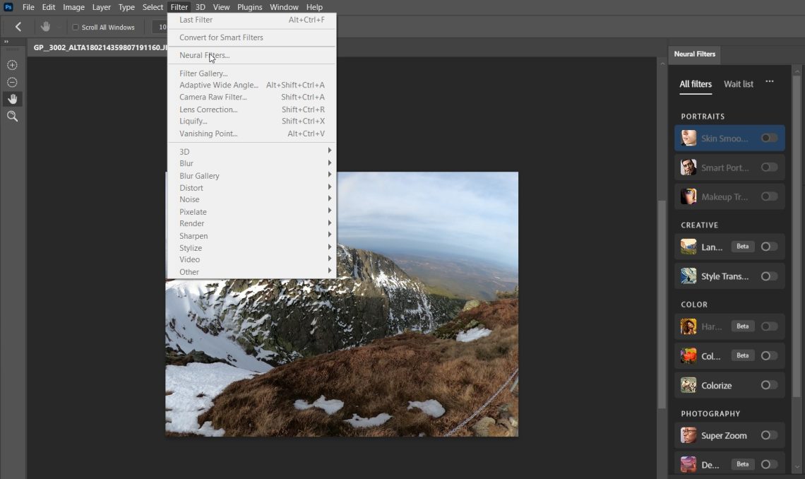 Adobe Photoshop a neurální filtry