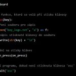Python program sledující stisk kláves