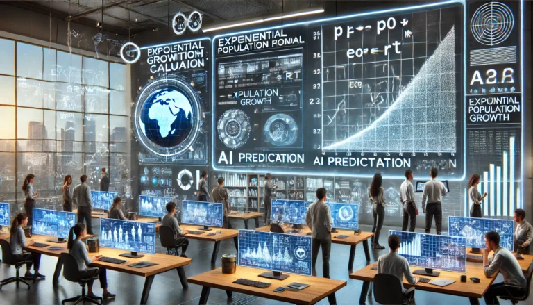 Výpočet růstu populace + AI predikce a interpretace