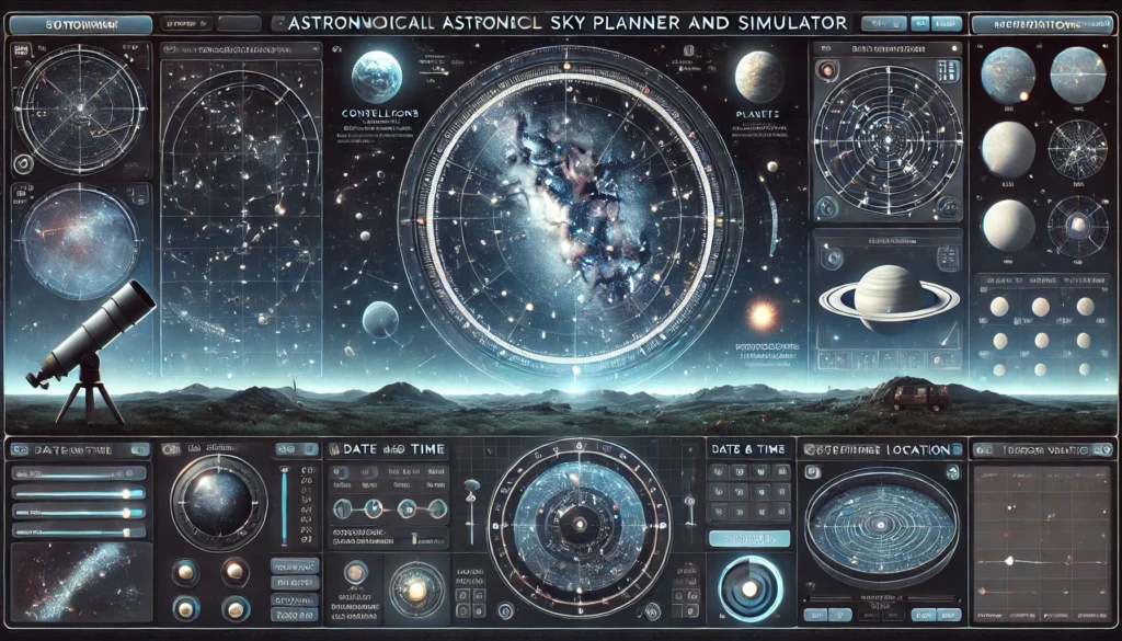 Astronomický plánovač a simulátor oblohy